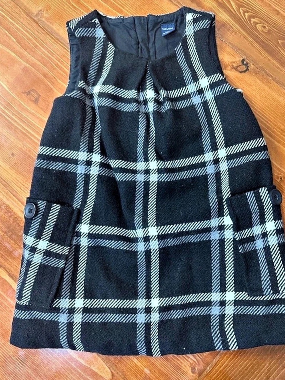 Baby Gap Kids Plaid Dress in Black & White